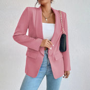 Blazer Femme - Coupe Ajustée - Col à Revers - Style Chic et Structuré