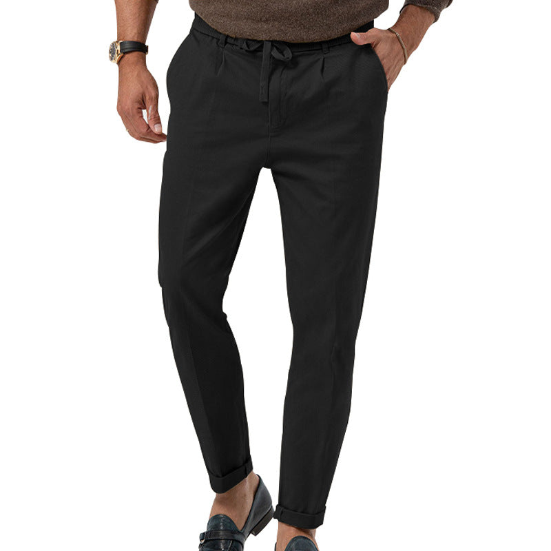 Pantalon Homme - Coupe Ajustée - Taille Élastique avec Cordon - Tissu Léger et Respirant