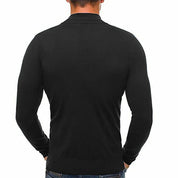 Pull Homme - Col Montant Zippé - Coupe Ajustée - Manches Longues Casual