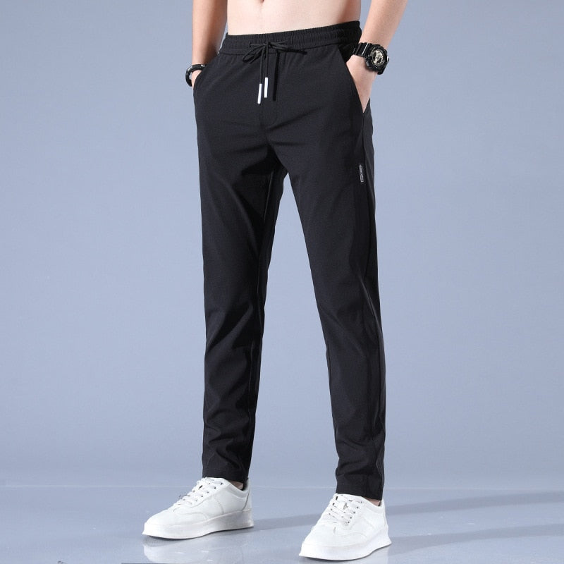 Pantalon Jogger Homme - Slim Fit - Taille Élastique avec Cordon - Poches Latérales