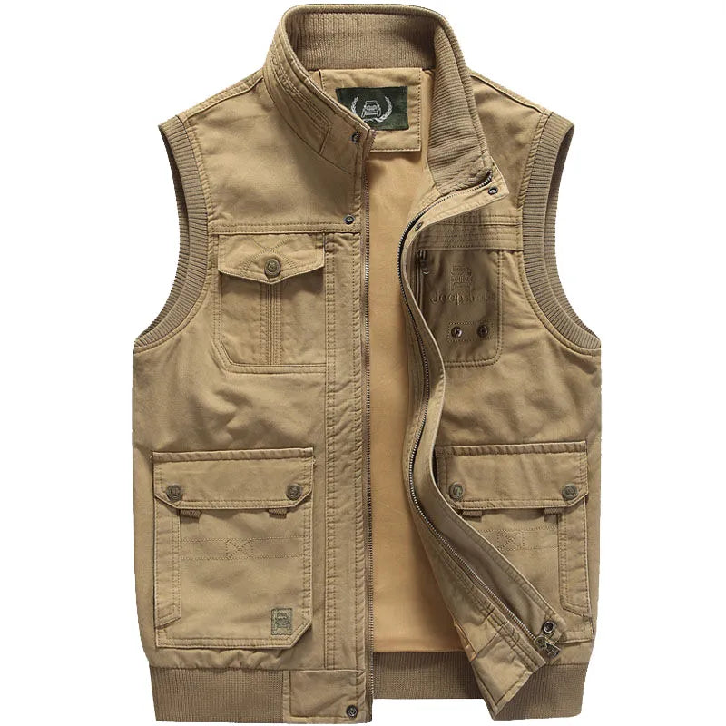 Johnny - Gilet multi-poches vintage pour hommes