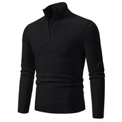 Pull Homme - Col Demi-Zip - Maille Torsadée - Confortable et Chic