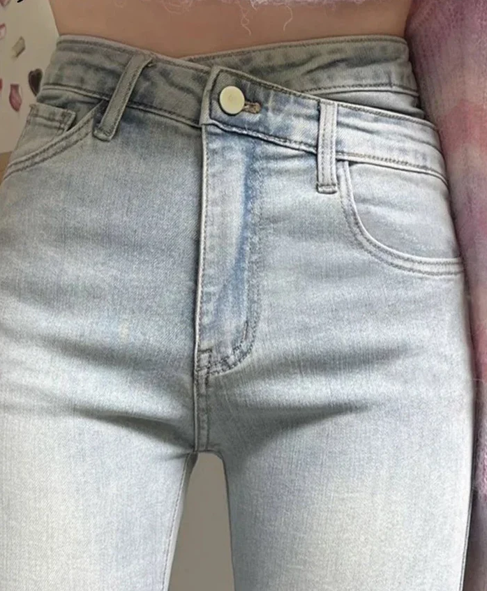 Jean évasé femme - Taille haute - Coupe bootcut - Denim confortable