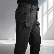 Pantalon cargo homme - Coupe droite - Multiples poches - Taille haute robuste