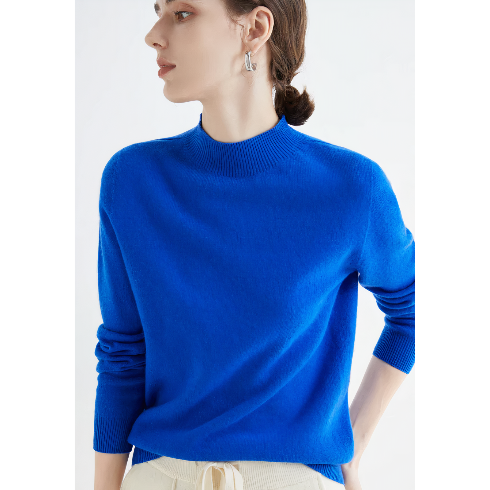 Pull col rond femme - Maille douce - Manches longues - Confortable et élégant