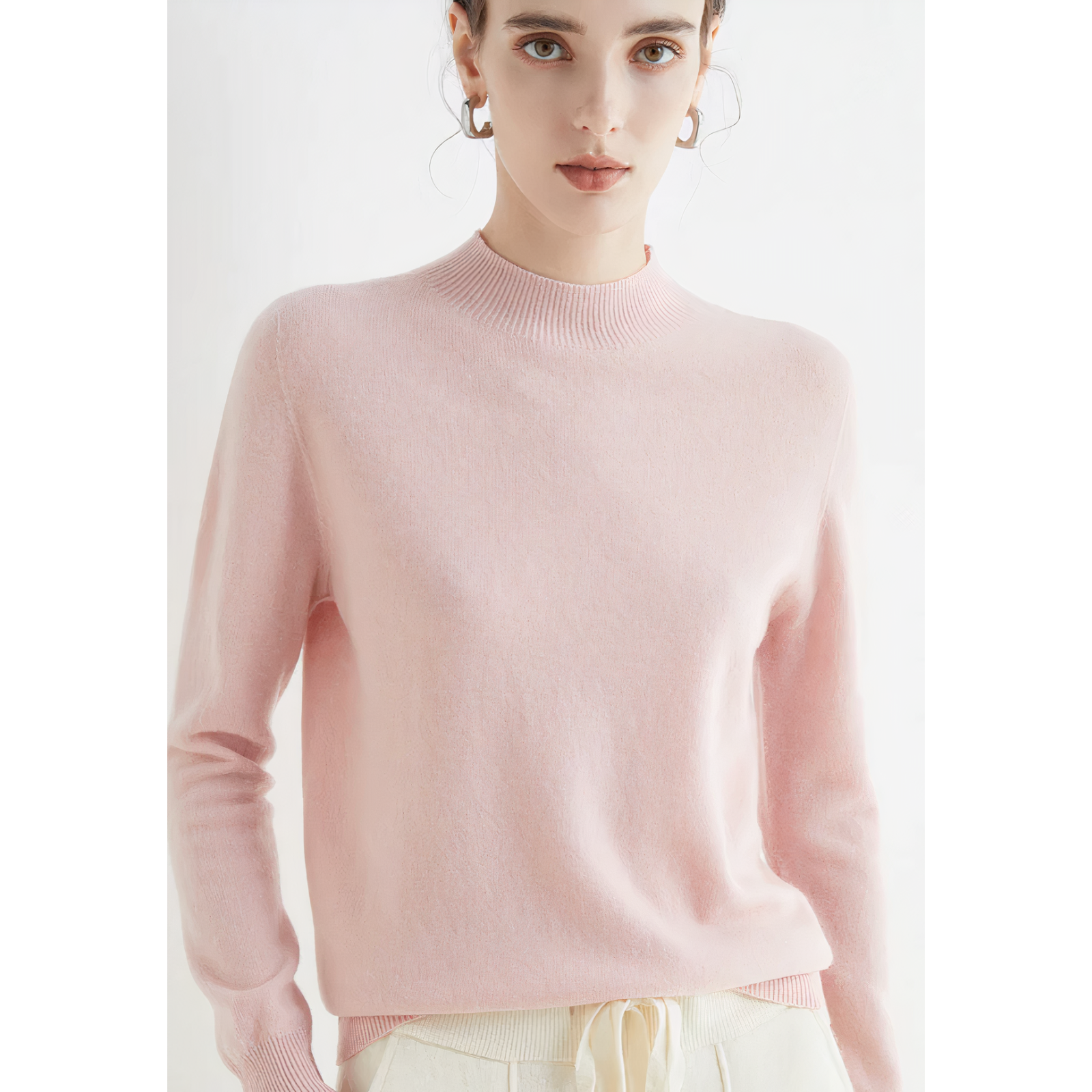 Pull col rond femme - Maille douce - Manches longues - Confortable et élégant