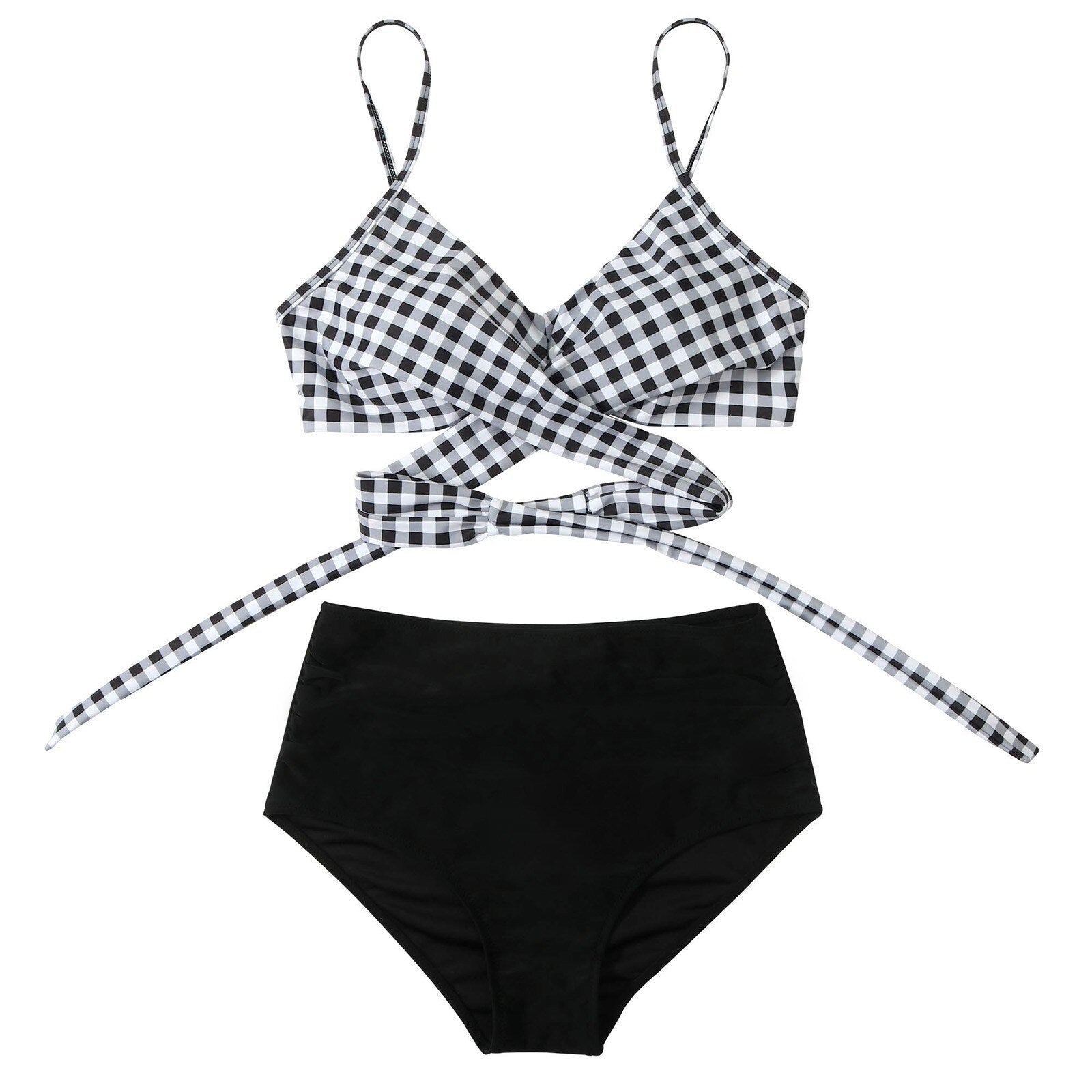 Necy - Ensemble de bikini taille haute pour femme