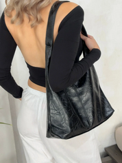 Sac à Main Femme - Cuir Véritable - Design Souple et Élégant - Port Épaule Confortable