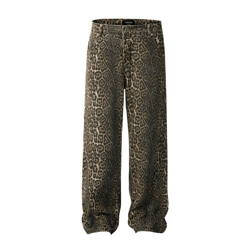 Pantalon Large Femme - Taille Haute - Imprimé Animal - Coupe Ample Tendance