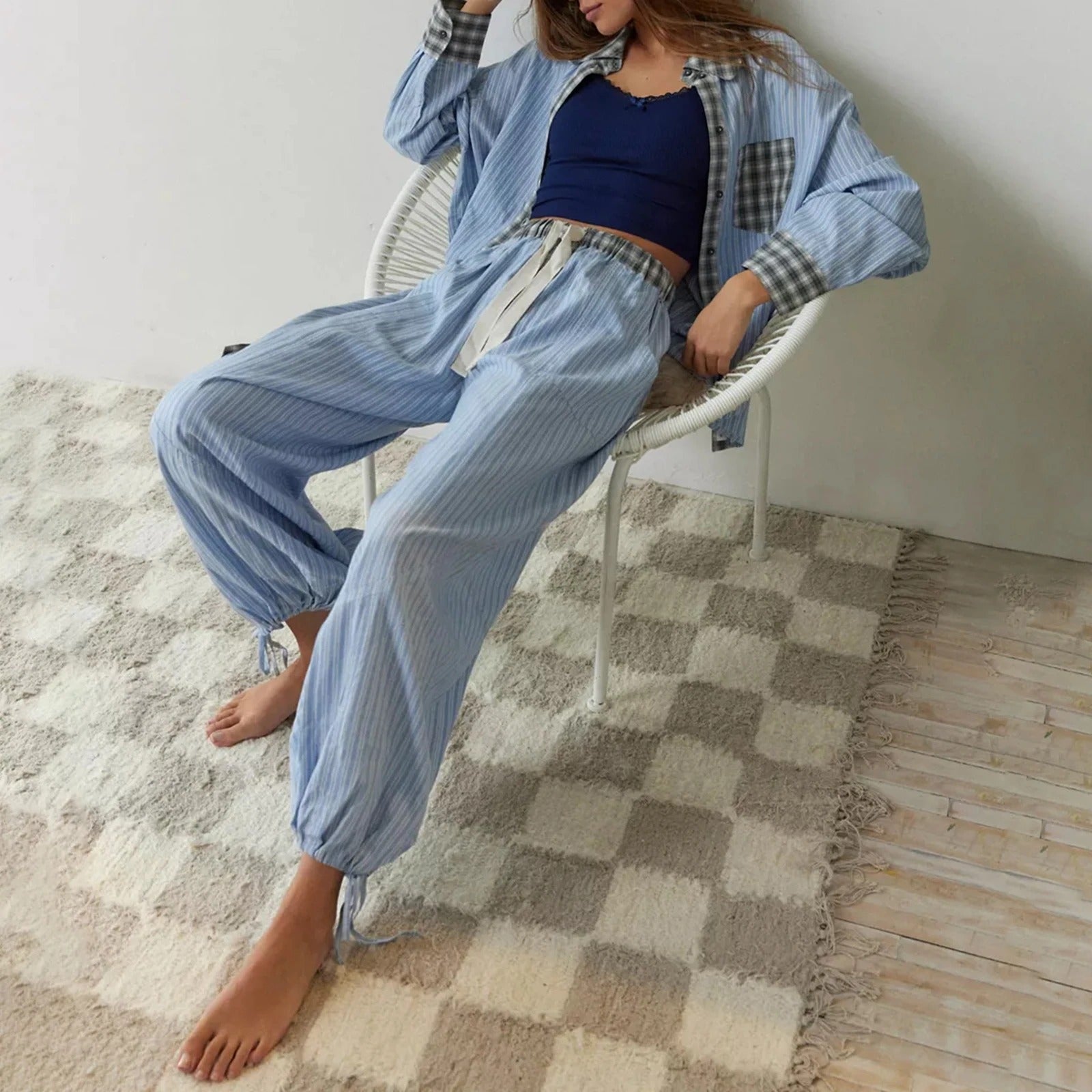 Ensemble confortable de pyjamas classiques - Rochele