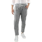 Pantalon Homme - Rayé - Taille Cordon Ajustable - Tissu Léger et Respirant - Coupe Ajustée