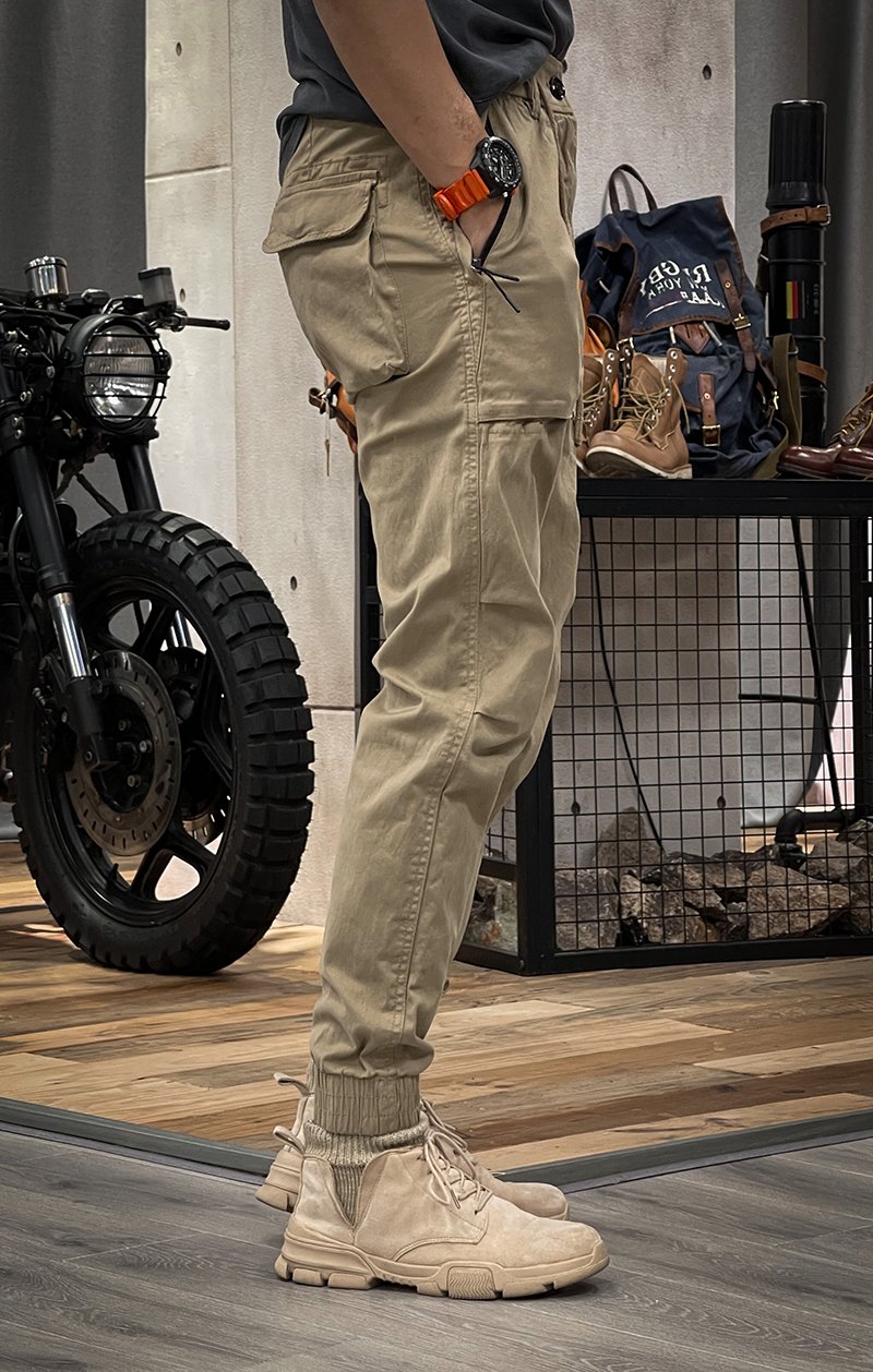 Pantalon Cargo Jogger Homme - Coupe Confort - Poches Multiples - Bas Élastiqué