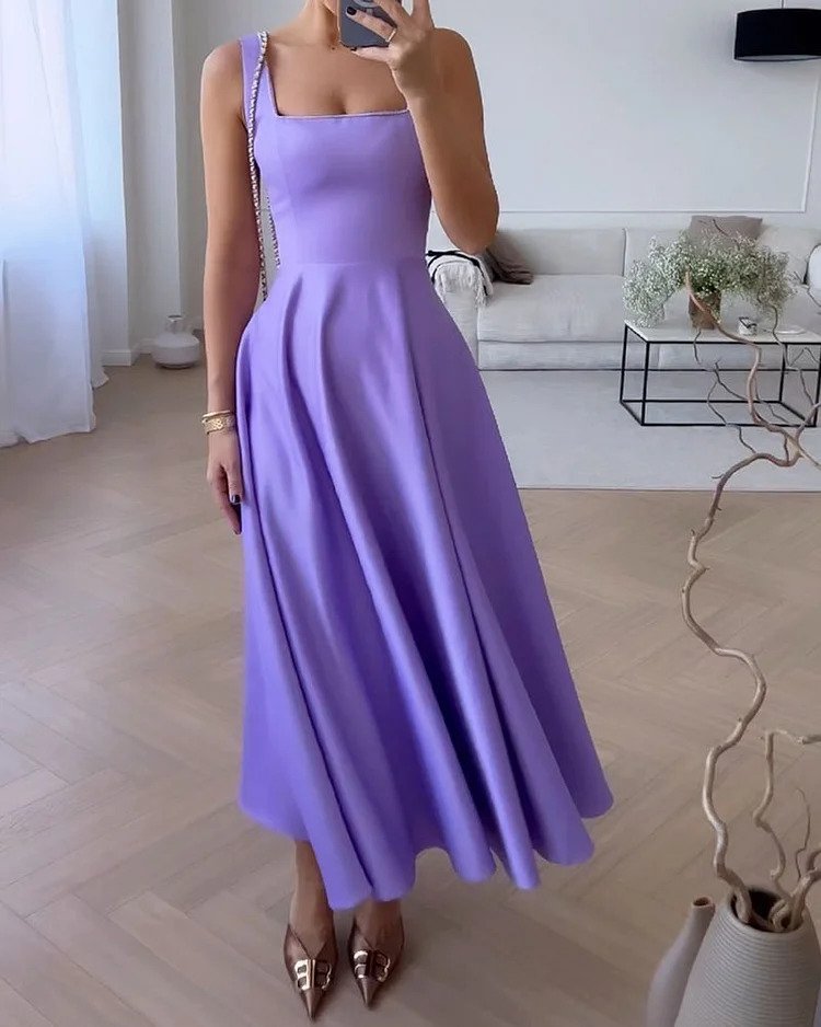 Robe classique d'été pour femme - Manches courtes et style élégant