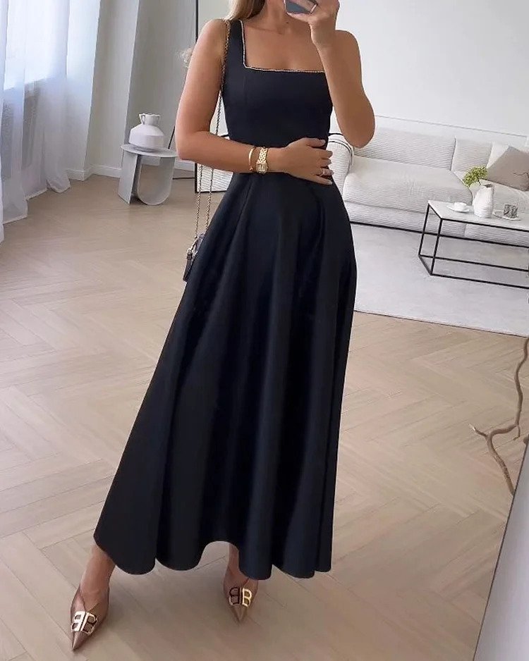 Robe classique d'été pour femme - Manches courtes et style élégant