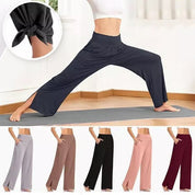 Pantalon Large Femme - Taille Élastique - Confort Stretch - Yoga & Détente