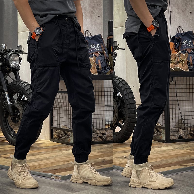 Pantalon Cargo Jogger Homme - Coupe Confort - Poches Multiples - Bas Élastiqué