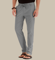 Pantalon décontracté homme - Taille élastique avec cordon - Coupe droite légère