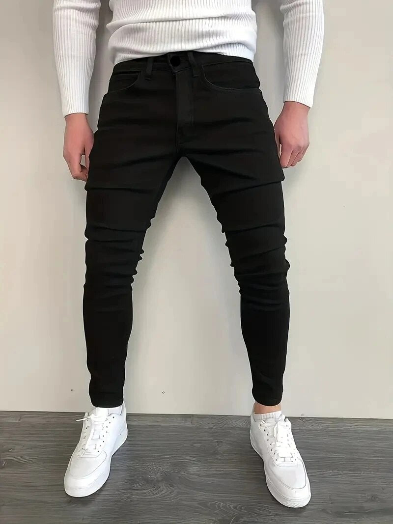 Jean Skinny Homme - Coupe Ajustée - Stretch Confortable - Style Moderne Casual