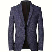 Blazer Homme - Coupe Slim - Tissu Tissé - Fermeture 2 Boutons - Style Élégant