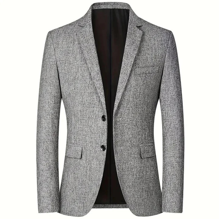 Blazer Homme - Coupe Slim - Tissu Tissé - Fermeture 2 Boutons - Style Élégant